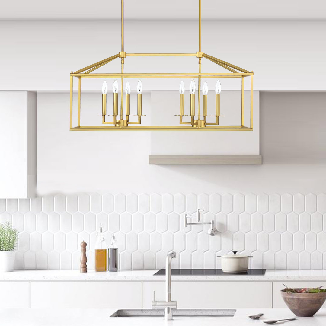 Franceschi 8 - Light Dimmable Lantern Geometric Chandelier Gracie Oaks 