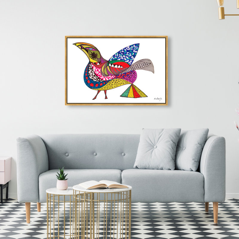 Manuel Roman - Bird Print by Oliver Gal, 17"H x 25"W, Gold Floater Frame
