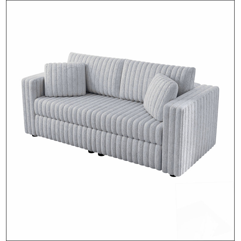 Canapé modulaire 75,6 po pour 2 personnes, Gris clair
