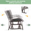 Fauteuil oscillant d'extérieur en acier Automn-1840959315