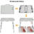 REDCAMP Rectangular Adjustable Folding Outdoor Camping Table-68849640