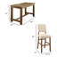 Ensemble de table et de chaises à hauteur de bar 5 pièces Bega, ivoire, bois massif-111450538