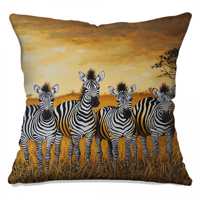 Zebra Throw Pillow, Animal Double Sided Pillows