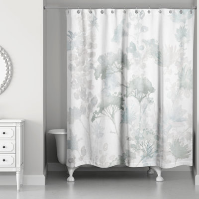 Rideau de douche simple à motif floral