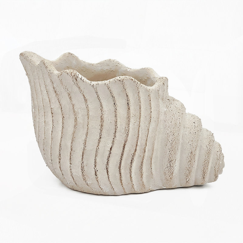 Ornement décoratif en forme de coquillage et sable en forme de coquillage pour jardin, ensemble de 1