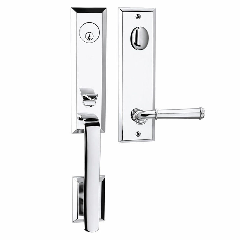 Ensemble de poignées Austin Bravura 971-840 avec levier St. Charles en chrome brillant - L, Chrome brillant, Gauche