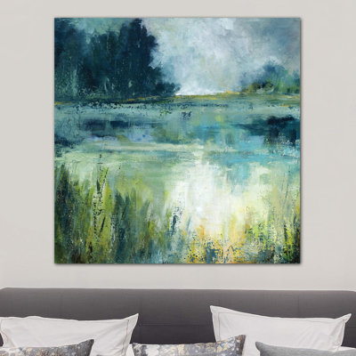 Reflections Edge 1 Piece Wrapped Canvas Painting