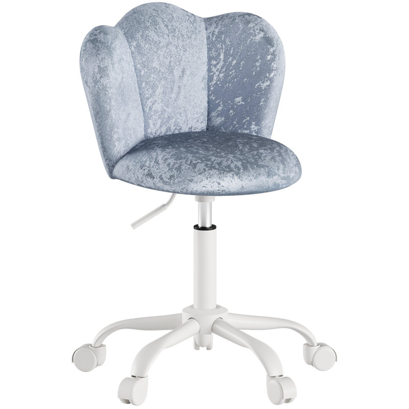 Office Chair, Blue Velvet