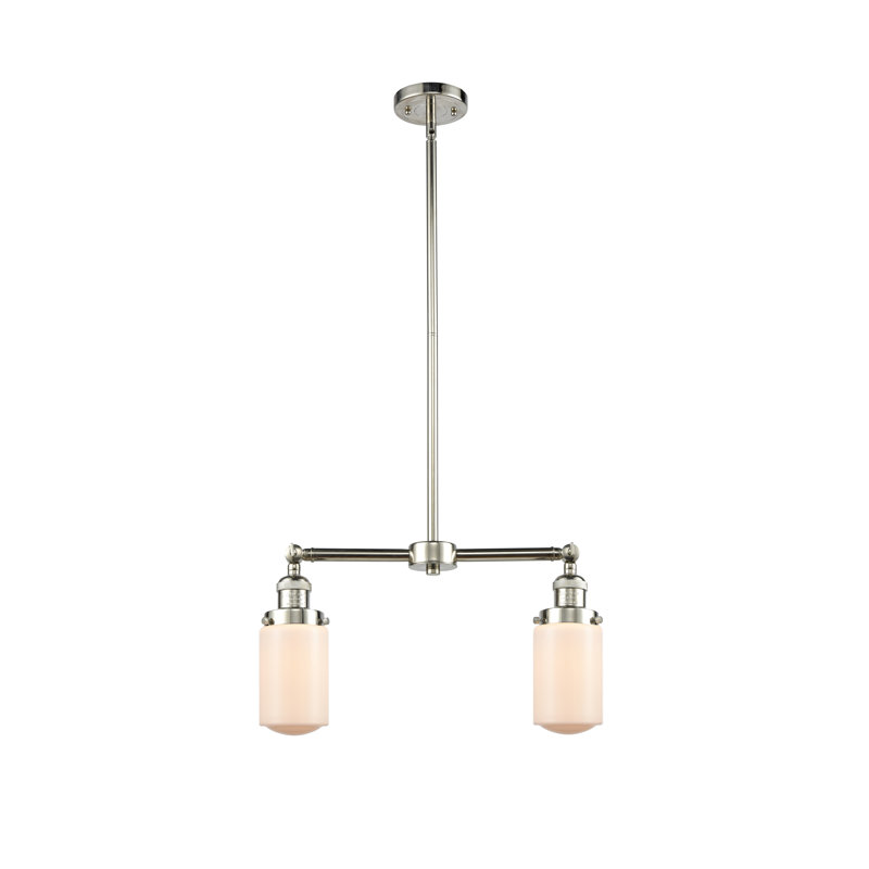 Saroyan 2 - Light Kitchen Island Pendant, Polished Nickel, Matte White