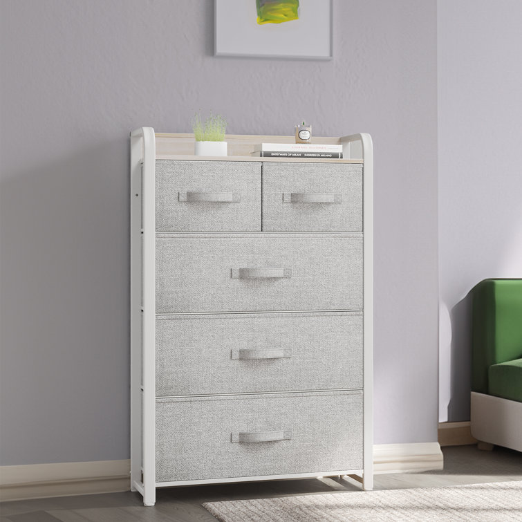 Ebern Designs Limmie Dresser for Bedroom with 5 Drawers, Tall