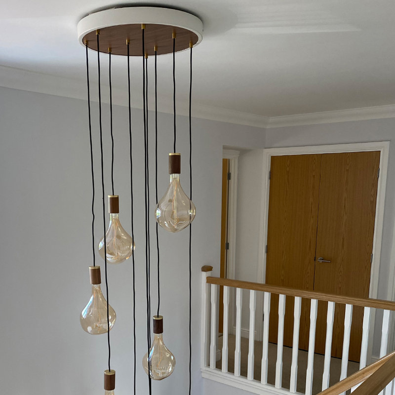 Voronoi II 9 - Light Pendant, Oak