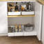 Ensemble de 3 armoires coulissantes, tiroirs profonds de 15,7 po pour armoires, tiroirs coulissants pour armoires de cuisine, organisateur d'armoire de salle de bain, garde-manger (blanc)