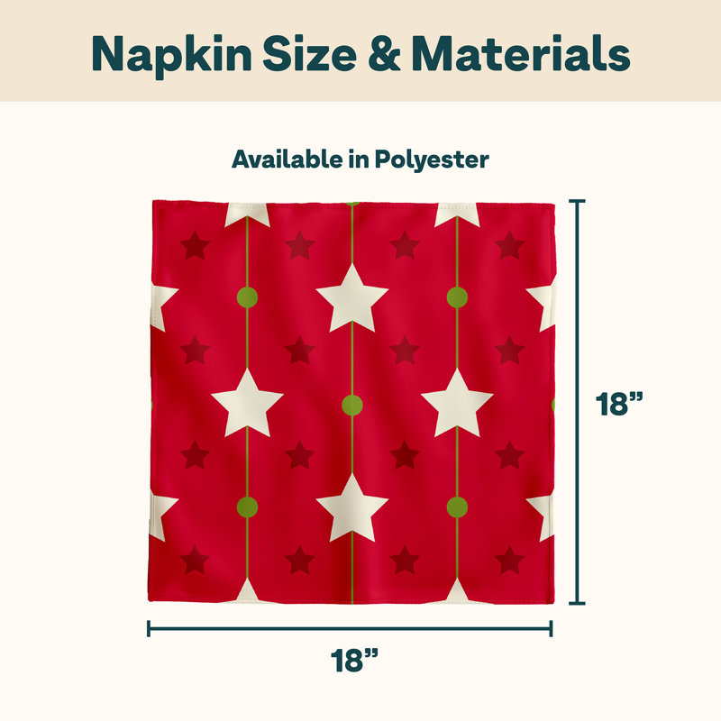 Polyester Geometric Square Napkin