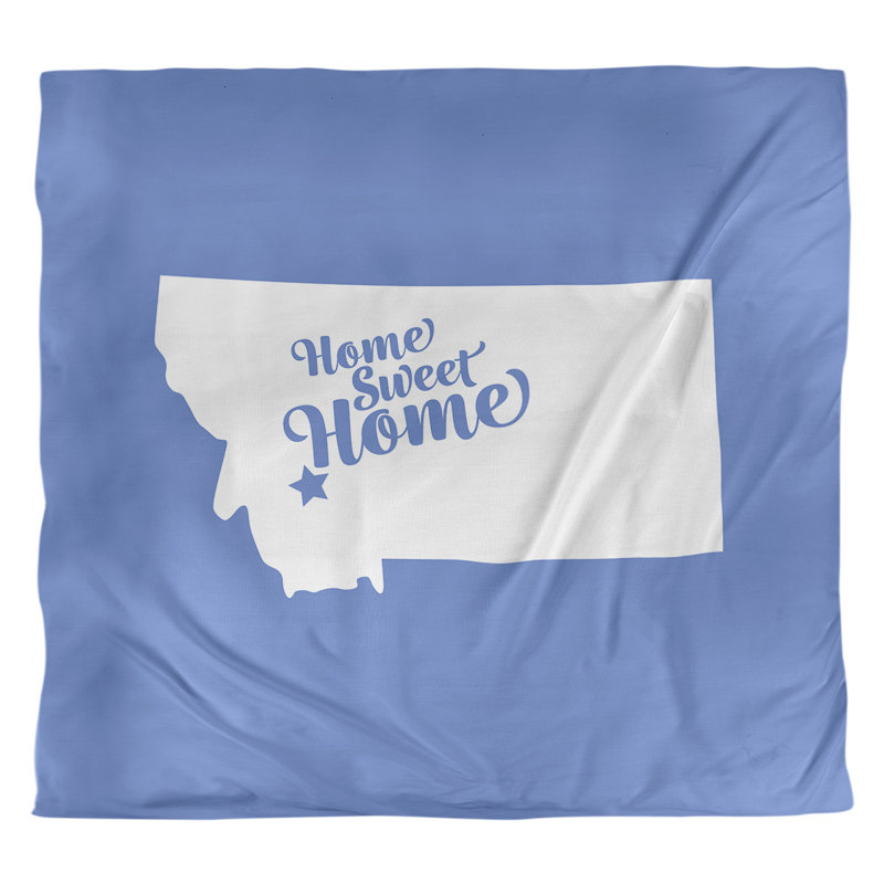 Housse de couette butte doux, Housse de couette pour grand lit, Bleu, Polyester brossé