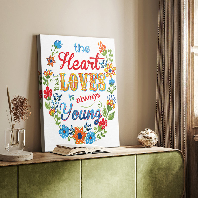 Young Heart -Gallery Wrapped Cavas, 12" H x 8" W