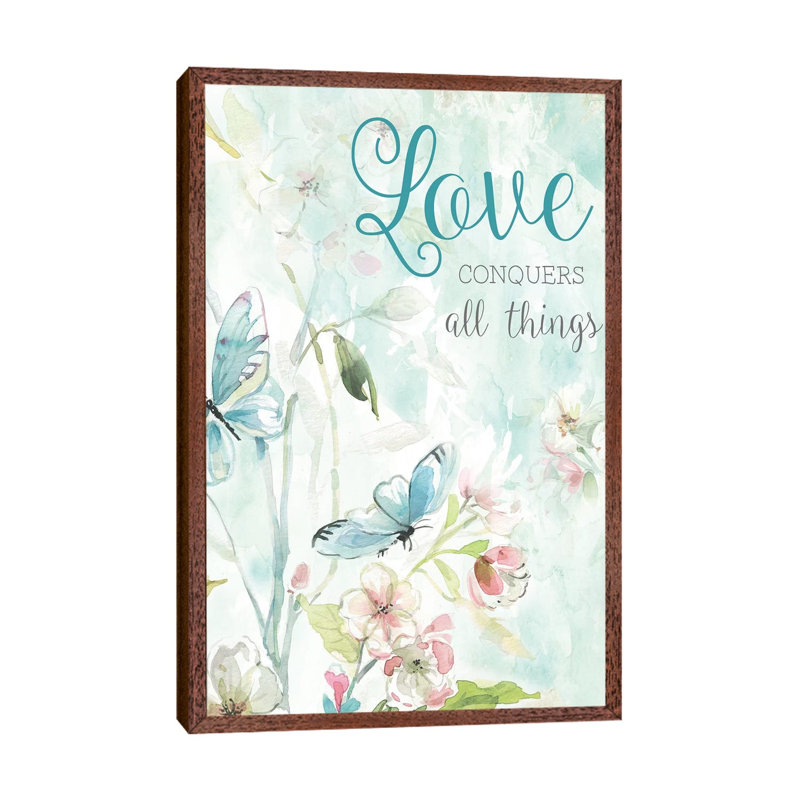 Love Conquers by Carol Robinson - Print on Canvas, Classic Brown Wood Framed, 66.04 cm H x 45.72 cm W