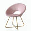 Chaise d'appoint rembourrée avec base au fini doré-1389999851
