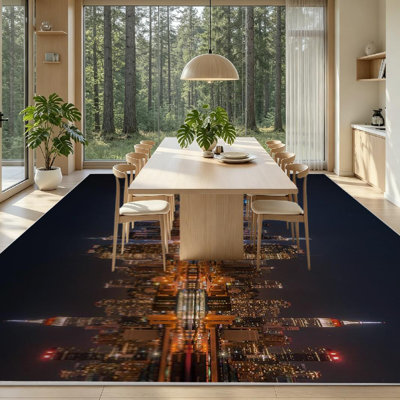 Tapis transparent lavable à la machine Manhattan Skyline