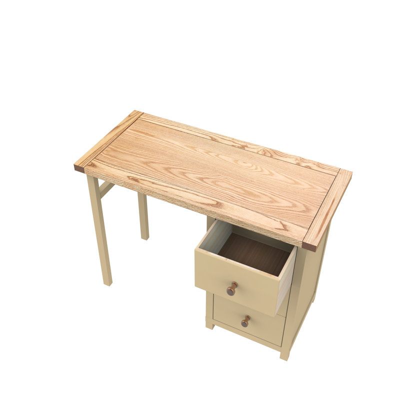 Bureau double caisson Bucoli, Brun / Gris clair