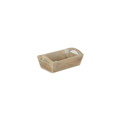 Oak Effect Wooden Tray with Lining