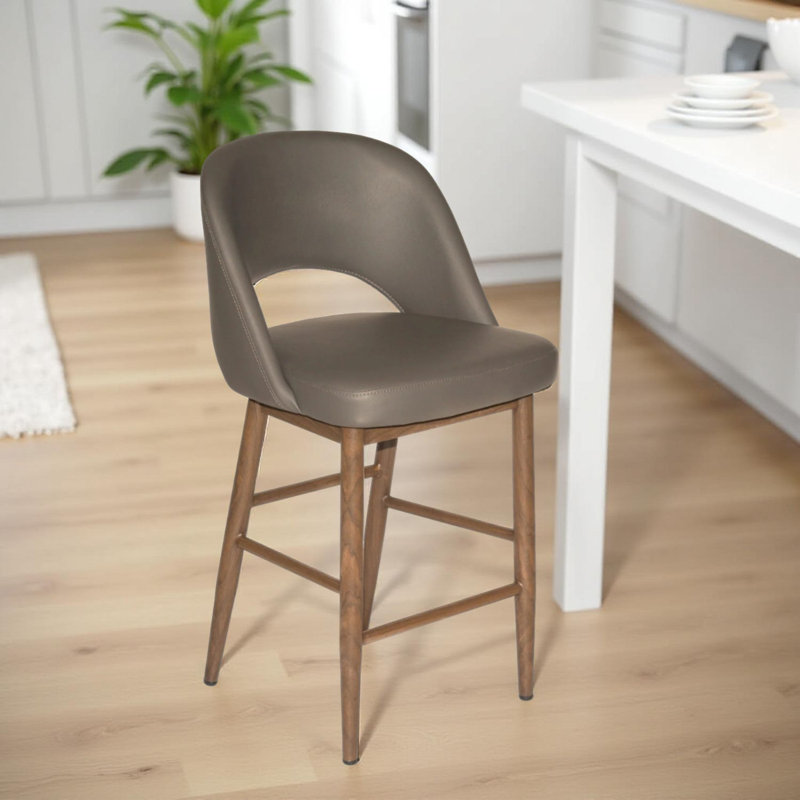 Tabouret de comptoir Paul, Brun, 2