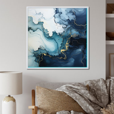 «River Embrace II», art mural abstrait sur toile