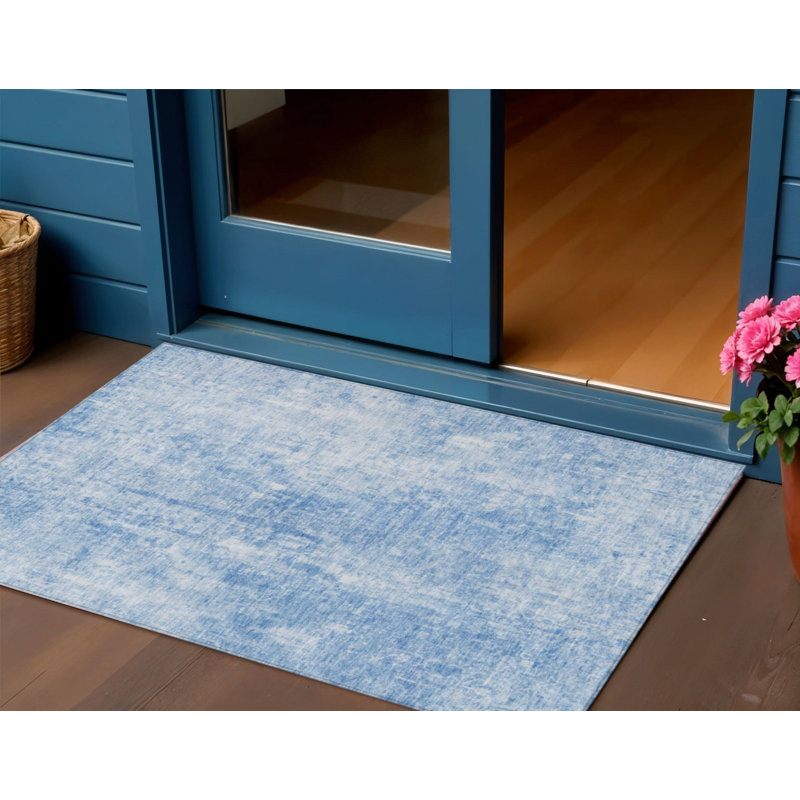 Tapis intérieur lavable abstrait ivoire 3 pi x 5 pi