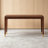 Nut brown Rectangular Solid Wood Writing desk with drawers desk