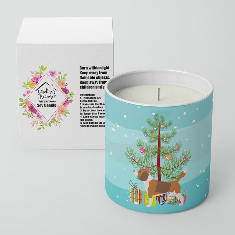 Bougie de Noël en forme d'arbre de Noël 10 oz Beagle