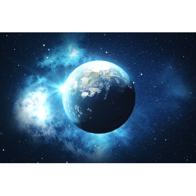 Earth From Space. by Rost-9D - Wrapped Canvas Print