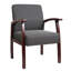 Chaise de salle d'attente en polyester et mélange de polyester avec structure en bois Caines-91456143