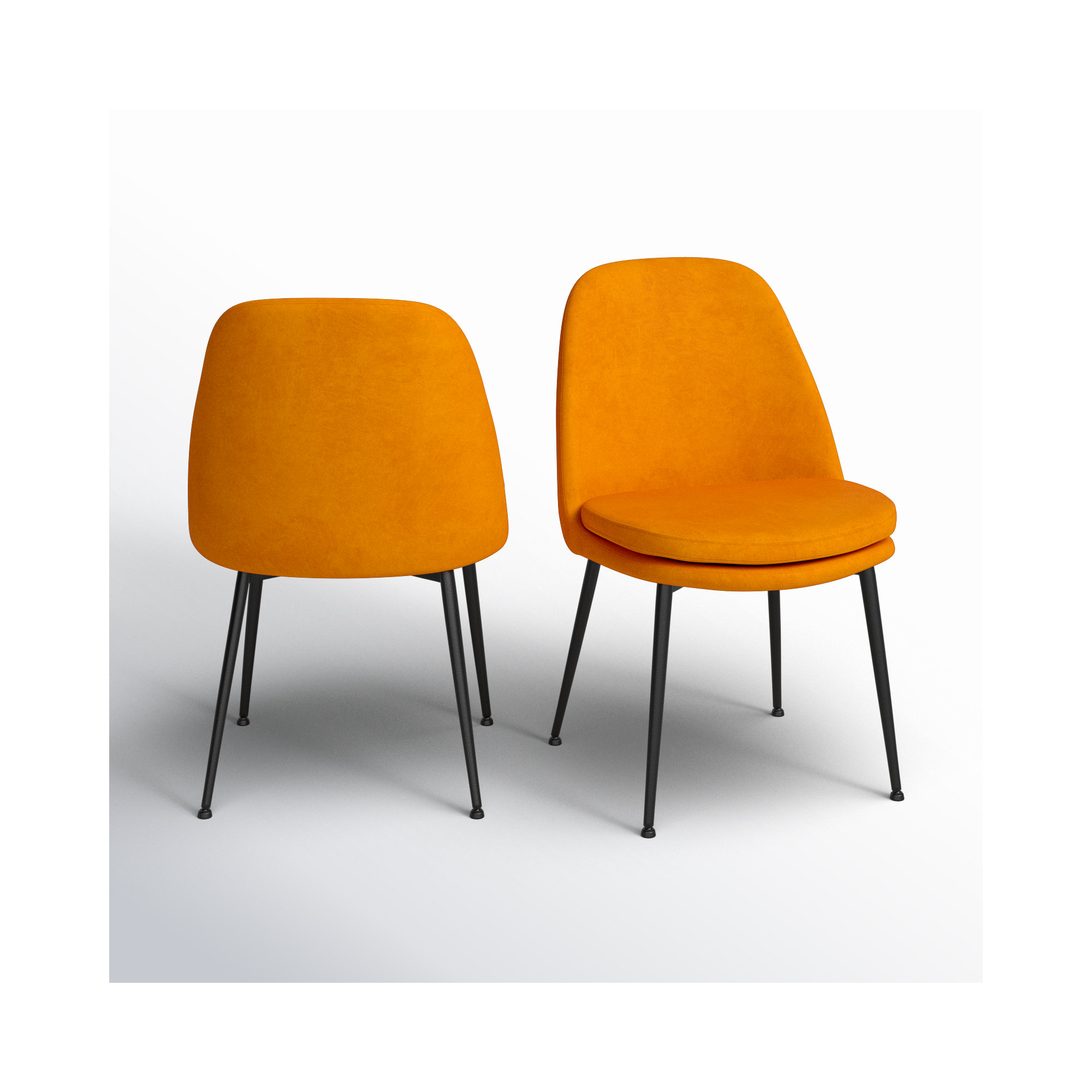 Wallace Velvet Dining Chair, Cognac