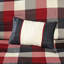 Édredon rouge très grand avec tissu à chevrons et jupe de lit 7 pièces-124523257-124523256