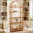 Versatile Display Rack,5-Tier Bookshelf,Compact Arched Bookcase