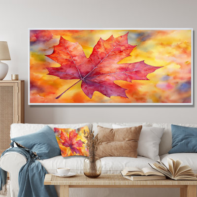 Automne, feuille d'érable I - feuilles, art mural