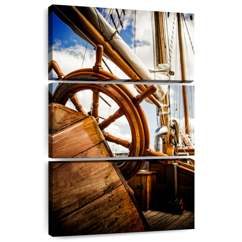 Casque de bateau en bois Mehar, H 50 po x l 32 po