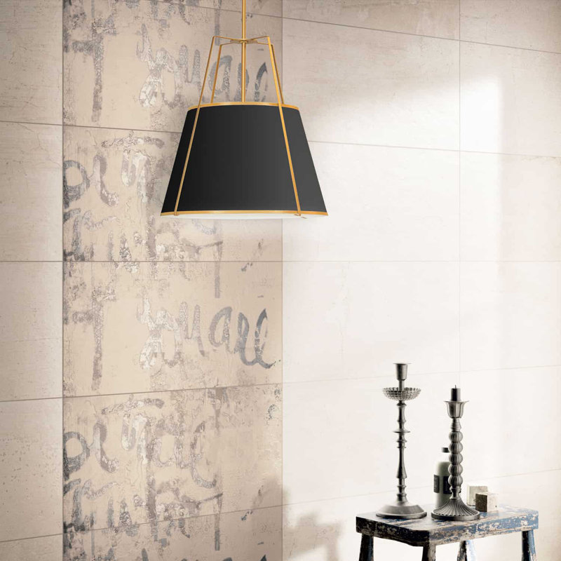 Luminaire suspendu 1 lumière trapézoïdale, Or, Noir