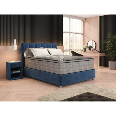 Matelas simple TG 15 po - Pure Ice Ultra. Sommeil frais avec cuivre 2 po, gel, argent, graphite. Bobines de périmètre à contrôle de bruit. Fabriqué en service à bord réduit enveloppé