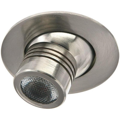 Luminaire de présentation à DEL encastré en forme de boule en acier brossé 3W Cal Lighting