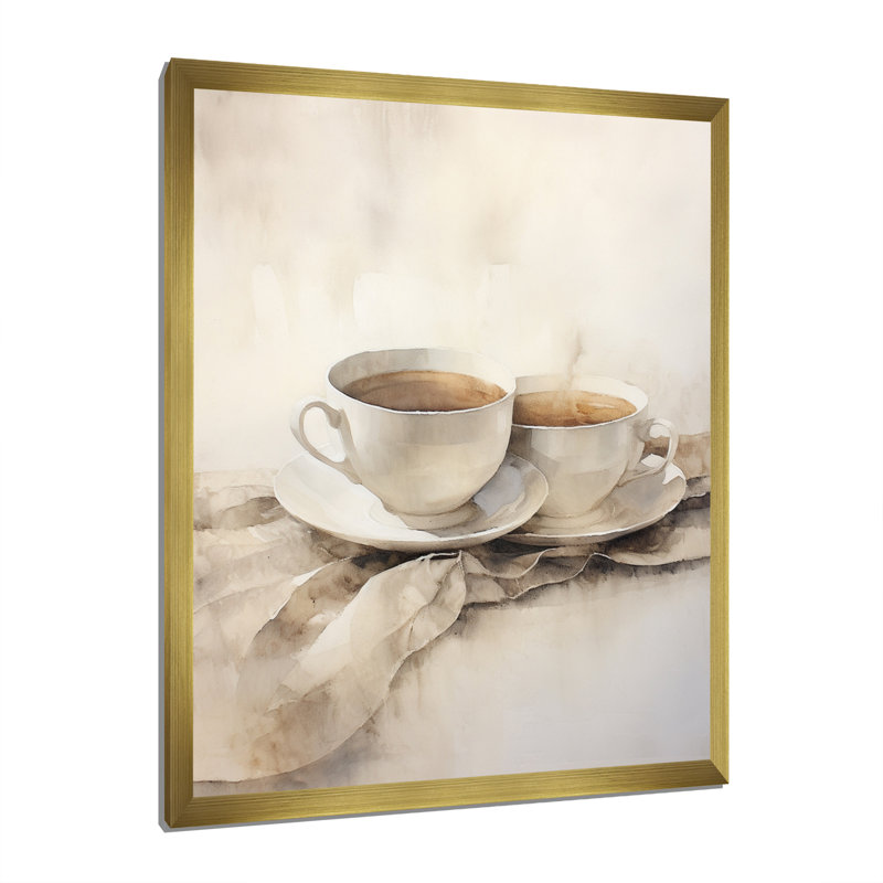 Bridesdale Food Coffee Tea V, Encadrement doré, H 32 po x l 24 po x P 1 po