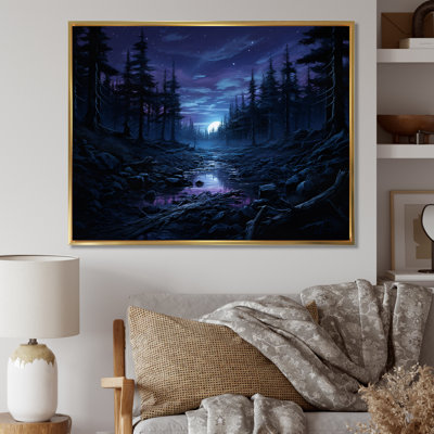 Pine Tree Moonlit Serenade I - Tree Pine Canvas Prints