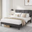 Beda Upholstered Bed Frame with Padded Tufted Headboard-1446738173-1446738174