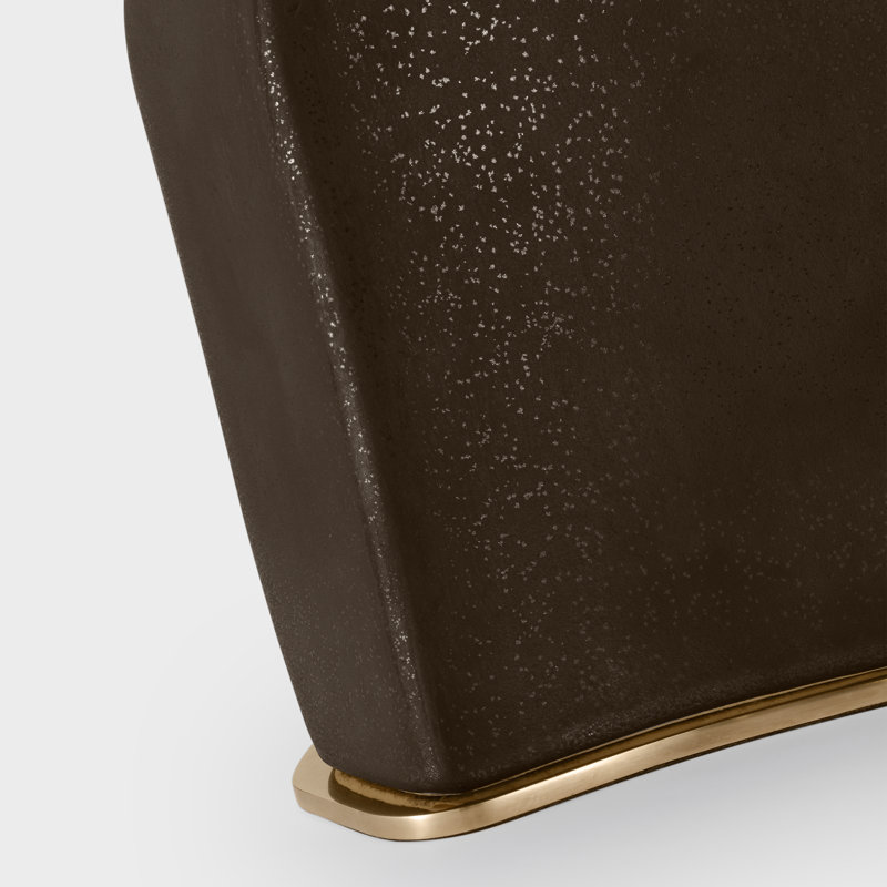 Amantani Table Lamp, Stained Black Metallic