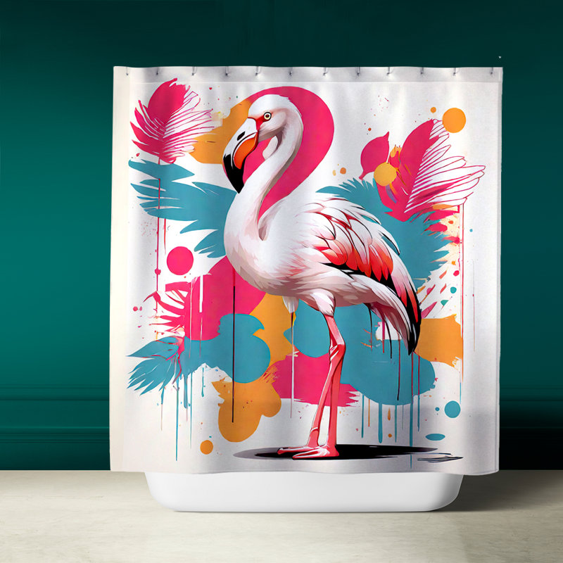 Rideau de douche Kiko Flamingo