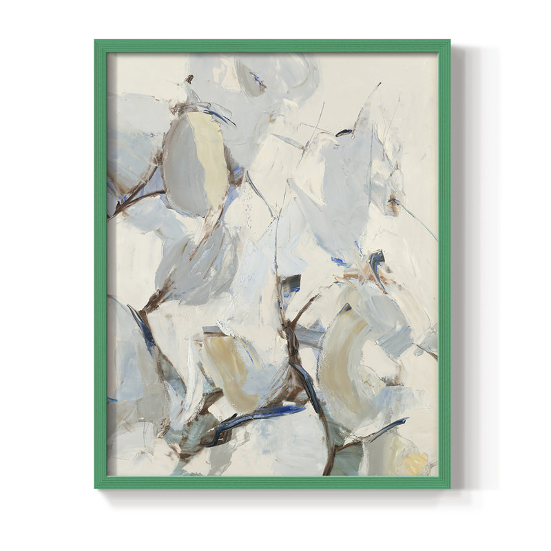 Reproduction encadrée Gallery, vent et poirier - bois massif, H 15 po x l 12 po, Vert