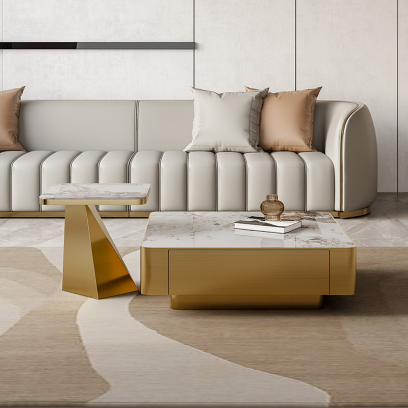Table basse carrée Creative, H 13,8 po x L 31,5 po x l 31,5 po