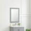 Bernharda l 22 po x H 32 po Miroir de salle de bain rectangulaire à montage en surface moderne et contemporain gris Empire-1211265041-1211265042