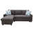 Dark Brown Microfiber 2-Piece Reversible Sleeper Sectional Sofa with Storage-2104766854