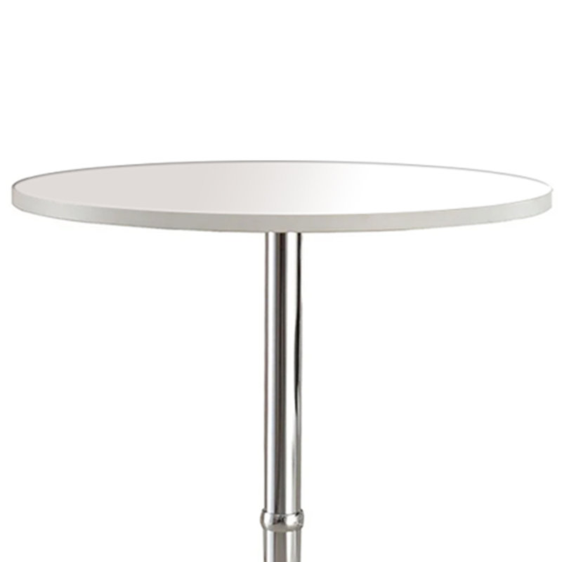 Round Metal Base Dining Table, White