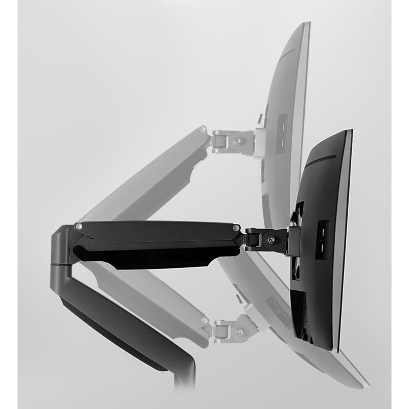 Dual Monitor Adjustable Arm Desk Mount with Gas Spring